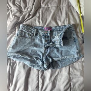 Edikted Blue Button down Jean Shorts